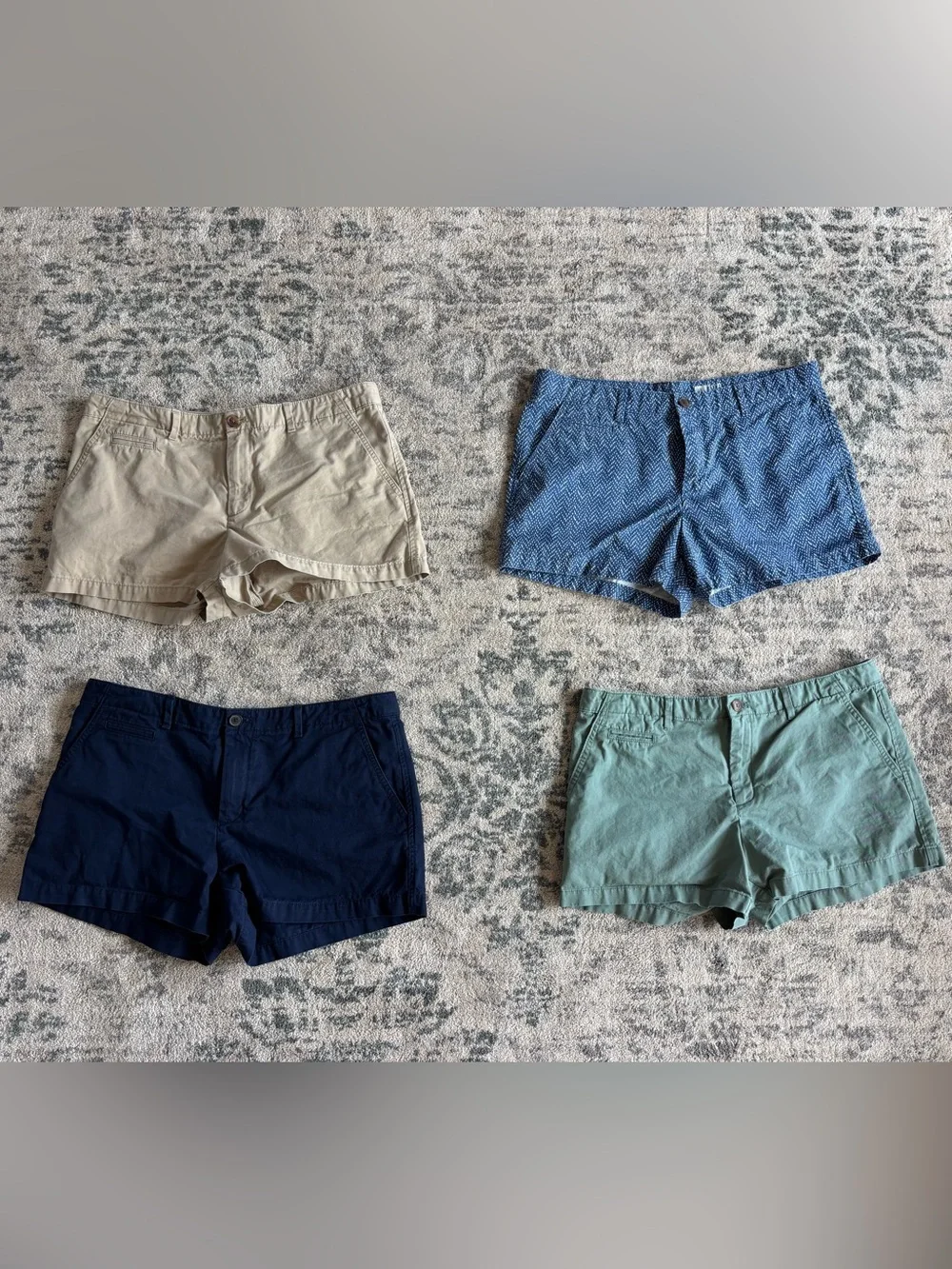 GAP Navy Blue Printed High-Waist Women’s Shorts